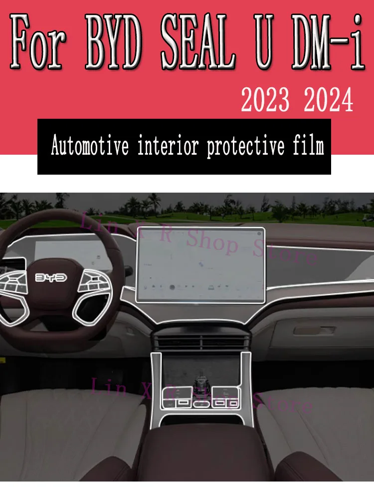 

For BYD SEAL U DM-i 2023 Car Interior Center console Transparent PPF-TPU Protective film Anti-scratch Repair film Accessories