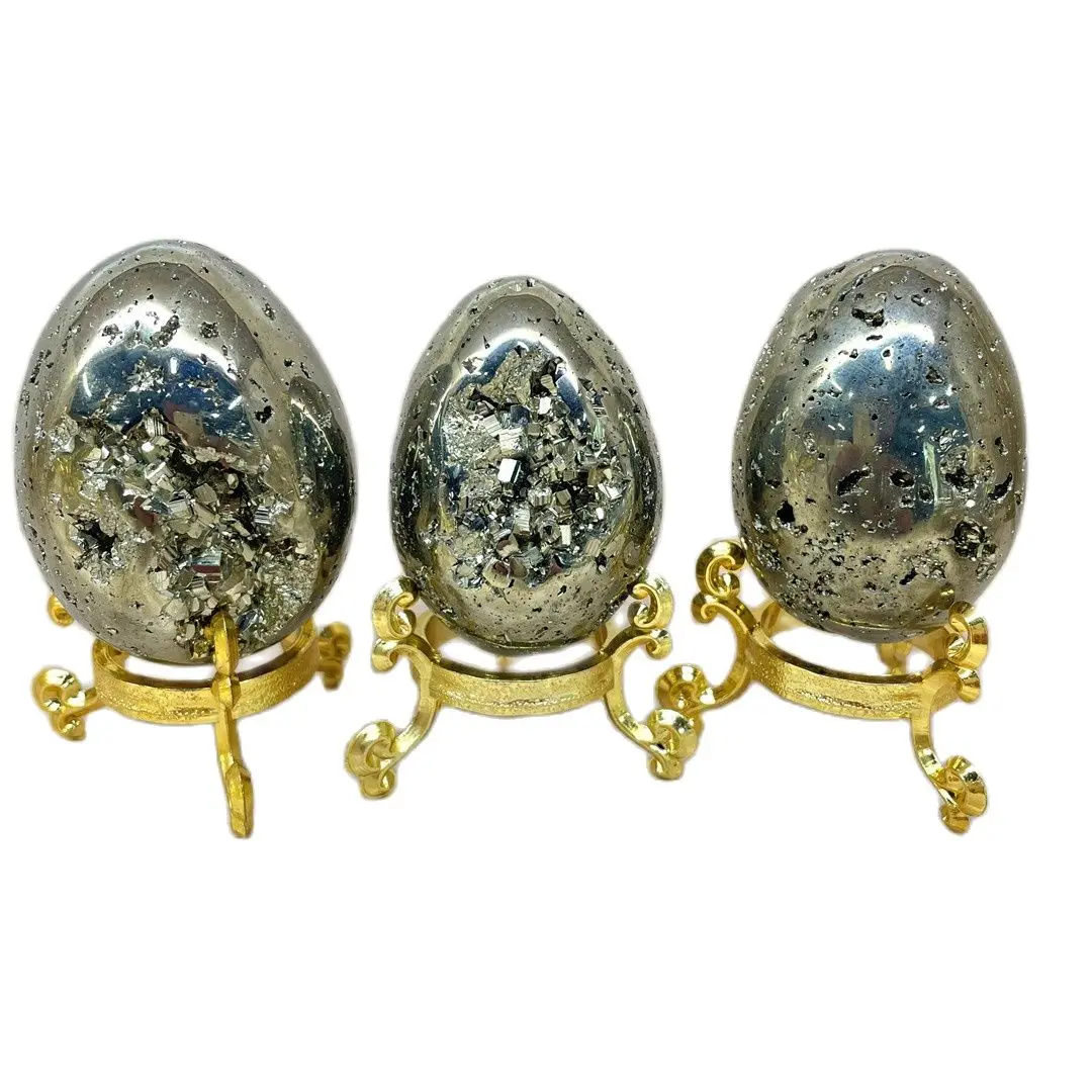 High Quality Natural Pyrite Eggs Quartz Drusy Crystals Raw Rocks Mineral Ore Home Accessories Reiki Chakras Spiritual Products