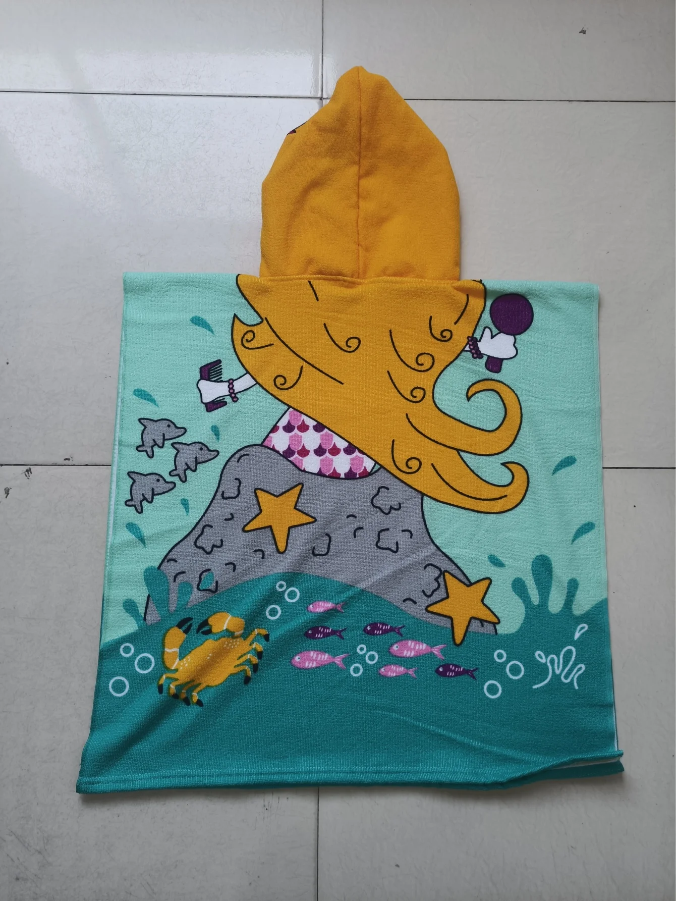 Beach Towel For Kids Hooded Bath Towel Poncho Kids Towel Microfiber Baby Towel For Girls 2-6 Years Bathroom Beach Swim Cover (Me