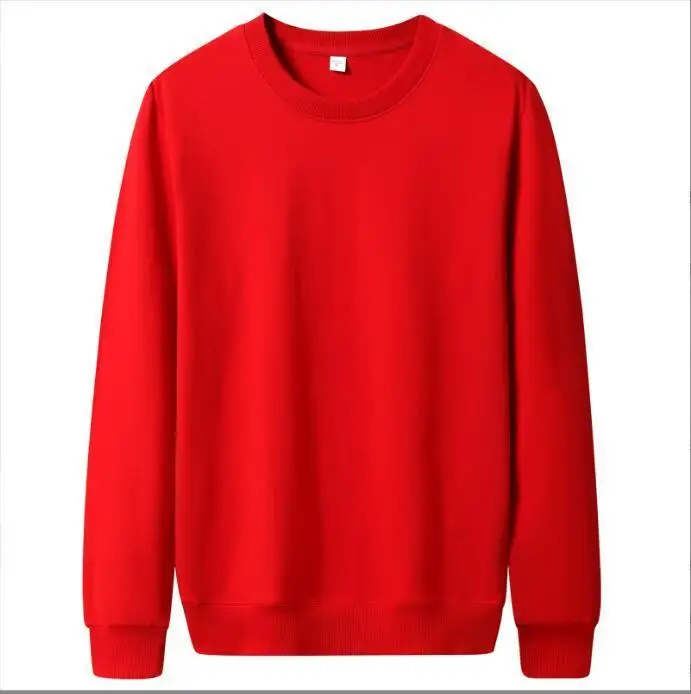 Herren Einfarbiges Rundhals-Sweatshirt Lässiger Langarm-Pullover Locker Sitzende Basic-Sweatshirts Männliche Alltagskleidung Streetwear-Oberteile – Detail 6
