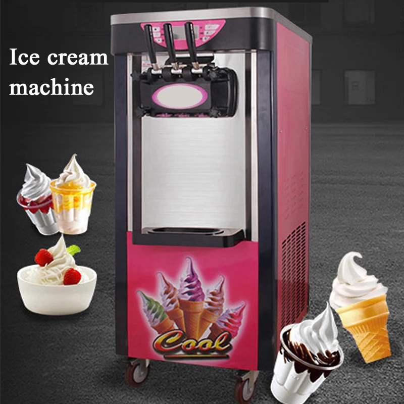 

Commercial Ice Cream Maker 22-30L/H Yield 2200W Countertop Soft Serve Machine Frozen Yogurt Maker for Restaurant Snack Bar