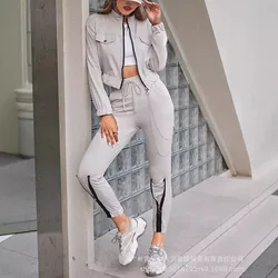 Women Pants Set Two Piece Sets Tracksuit Letter Print Vintage Boho Shirt Autumn Holiday Streetwear Y2k Jogging Ensemble 2 Pièces