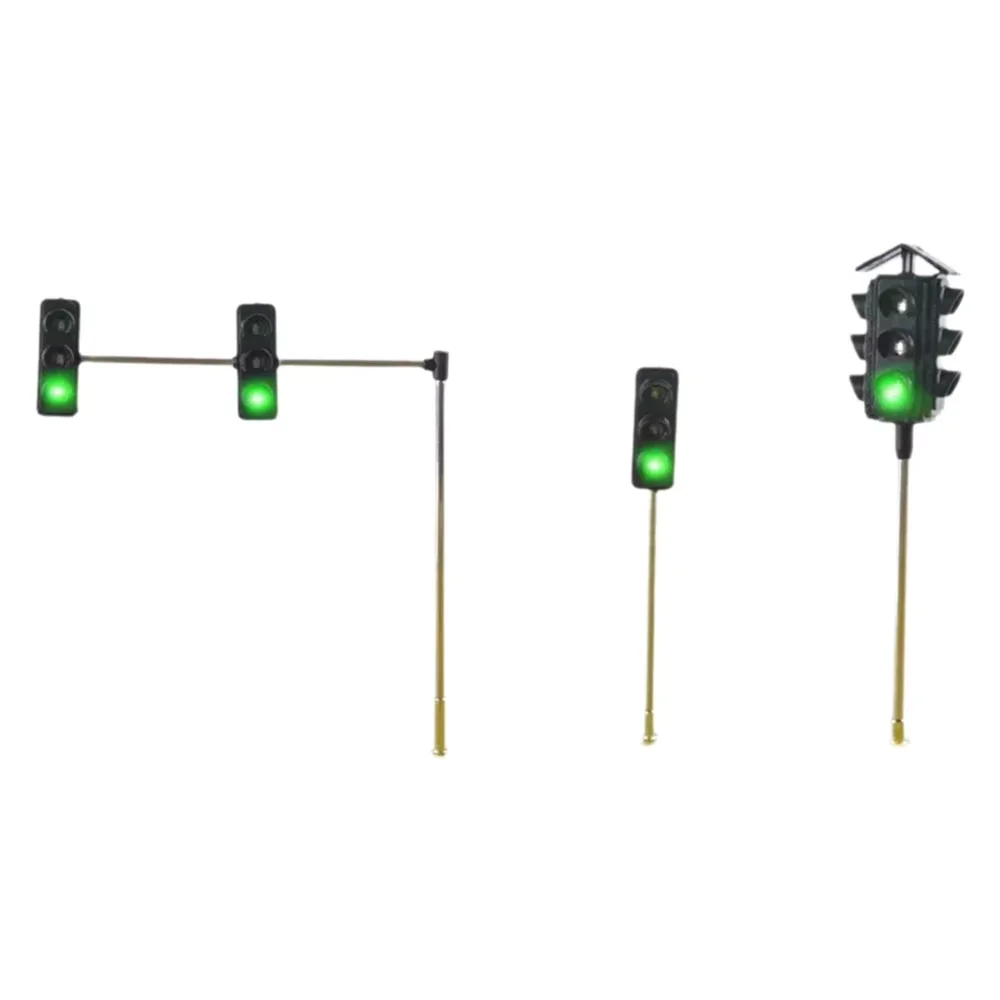 

Миниатюрный светофор для моделирования железной дороги масштаба HO, уличный фонарный столб, световой сигнал для поезда, наборы для сборки моделей, аксессуары для диорам и зданий