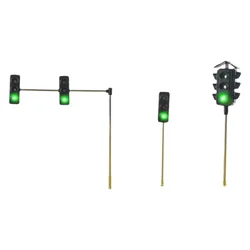HO scale Model Railway Traffic Light Miniature City Street Lamppost Train Signal Light Model kits Diorama Building Accessories