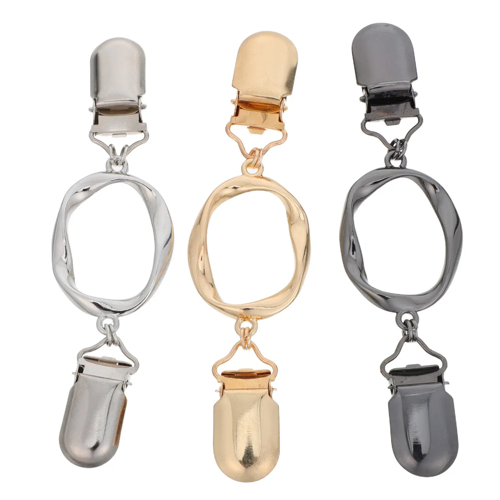 

3Pcs Vintage Cardigan Clips Metal Shawl Clips Elegant Sweater Collar Closures for Women Dresses Scarves Fashion Jewelry