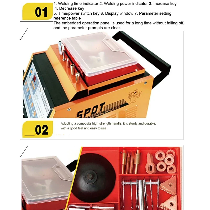 New Automobile Sheet Metal Welding Machine Double Gun Double Voltage Body Repairing Equipment Point Welder For Car 220V/110V