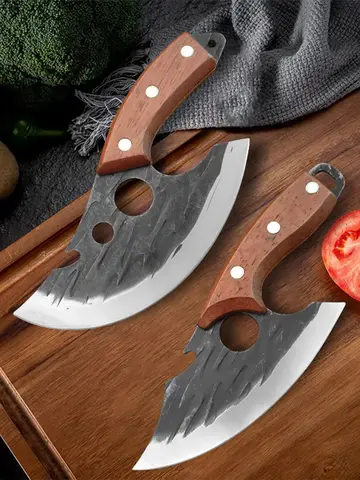 Multifunctional Knife Forged Kitchen Knife Stainless Steel Meat Cleaver Boning Knife with Bottle Opener Pocket With Knife Cover