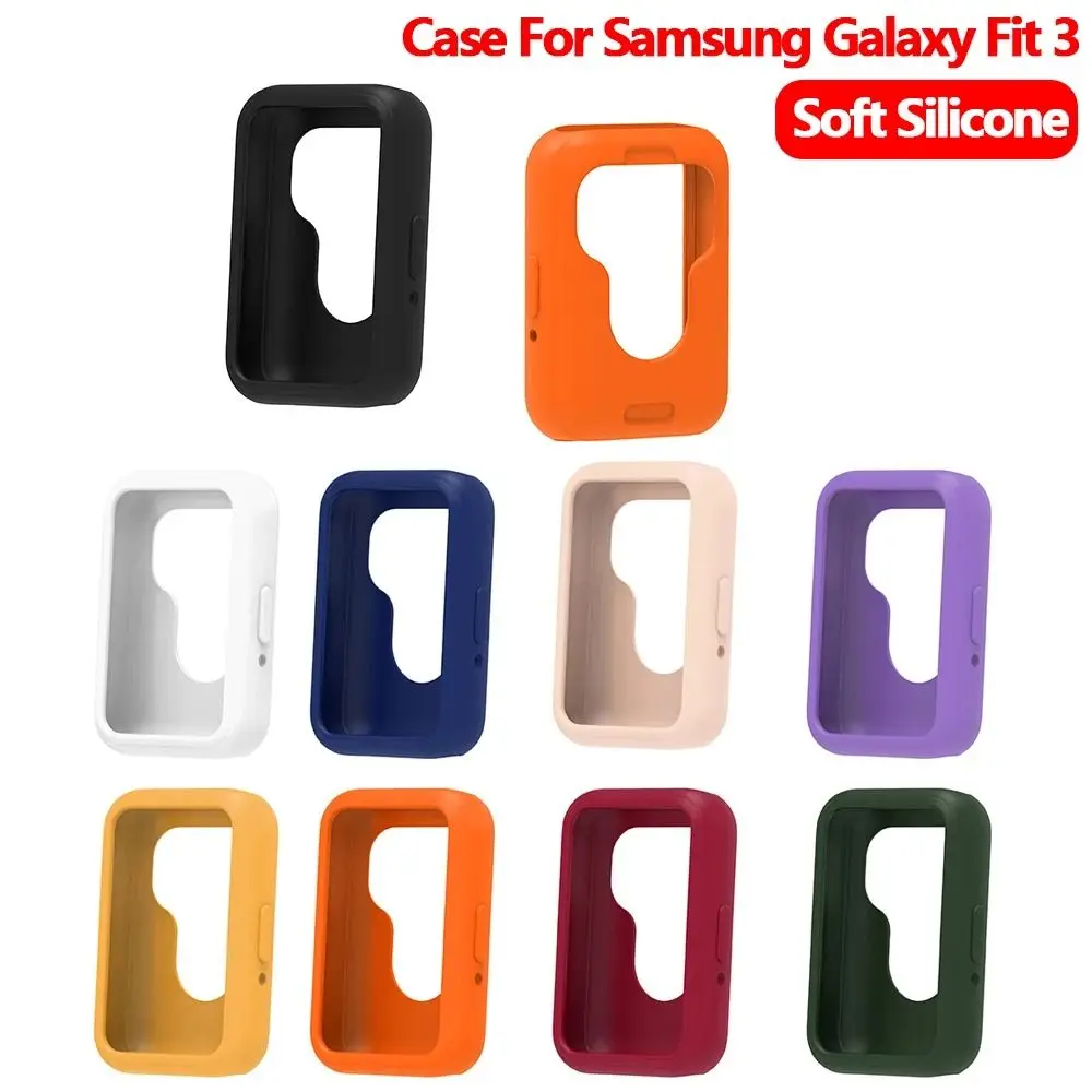 Casing silikon penutup bingkai pelindung layar Anti gores Bumper untuk Samsung Galaxy Fit 3 Smart Watch