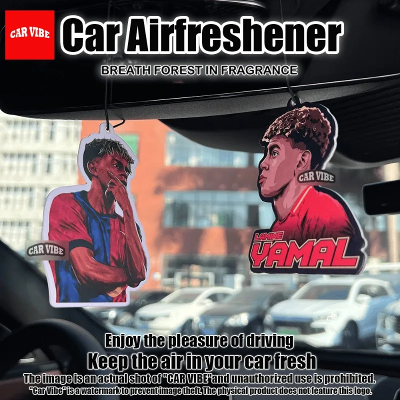Lamine Yamal Barca Car Freshener — Rearview Mirror Scent Strip, Paper Fragrance, Long-Lasting, Alcohol-Free, Easy to Use,