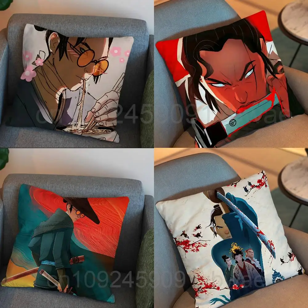 

Akemi Mizu Blue Eye Samurai Pillow Case Pillow Case Living Room Sofa Cushion Cover Suitable For Home Bedroom Room Decoration