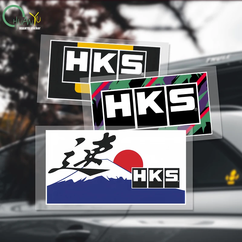 HKS modified car advanced car jdm reflective car stickers door and body stickers scratch and cover the rear glass sticker
