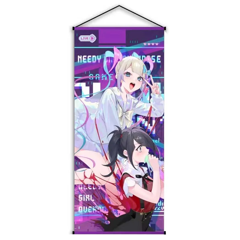 

New Cute Needy Girl Overdose Ame Chan Raincandy OMG Kawaii Angel Anime Tapestry On Walls Wall Scroll Poster Kids Gifts 30x70cm