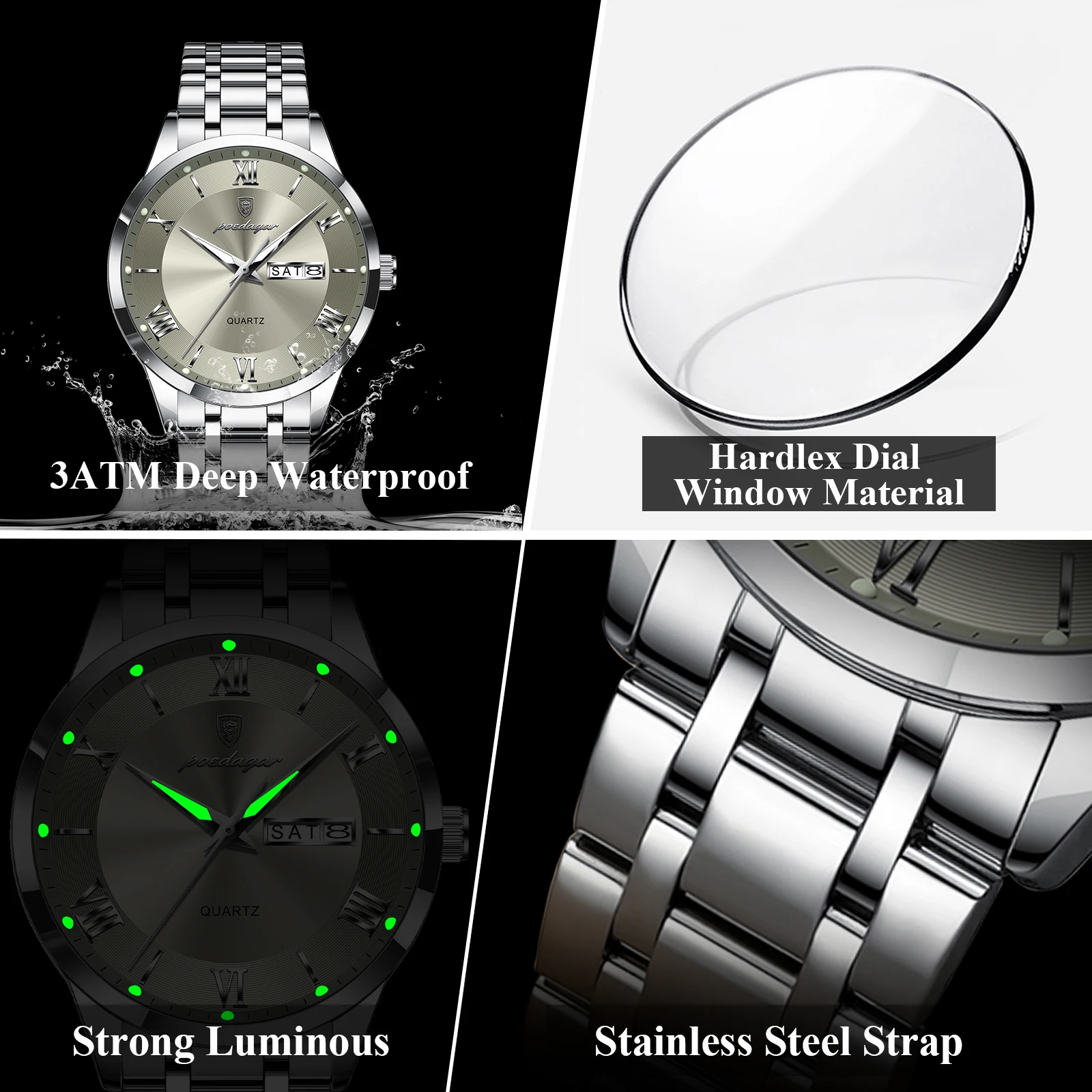 Relógio de Pulso Masculino POE - Luxury Watch Cartier avaliação e preço
