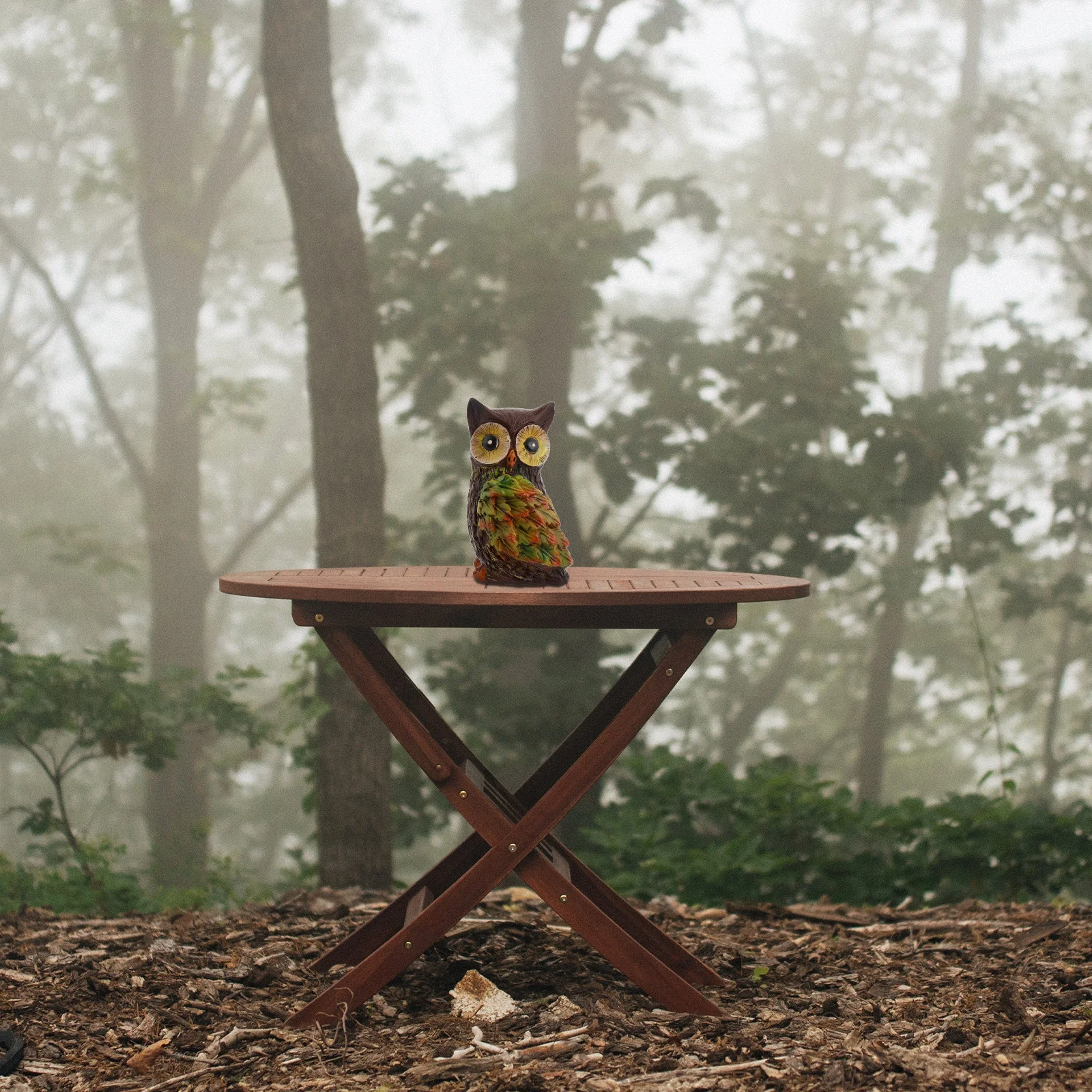 

Creative Resin Owl Statue Handcrafted Miniature Lifelike Sculpture for Home Garden Desktop Tabletop Decoration