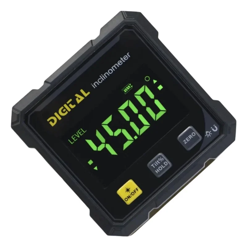 SHAHE Digital Angle Finder with Electronic Laser 4-Side Strong Magnetic Angle Gauge Woodworking Measuring Tool