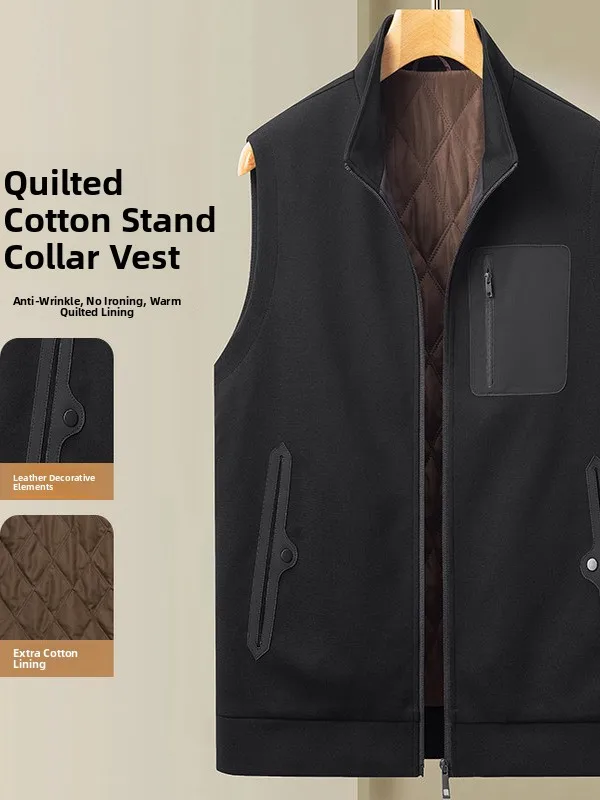 

Мужской повседневный вязаный жилет на молнии, весна-осень 2025, городской стиль, полиэстер