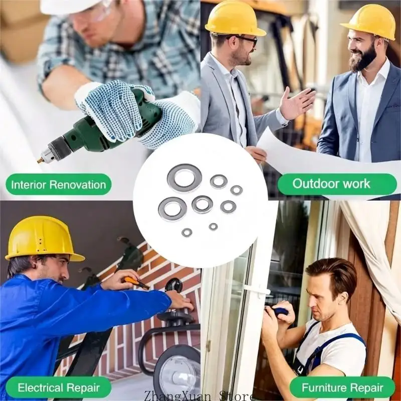 Sortiment an Flachscheiben-Hardware zur Lastverteilung an Schrauben 3XUF – Detail 7