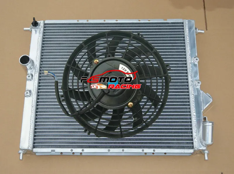 Aluminum Radiator + Fan For Renault Clio 16S / Williams MT 1.8L/2.0L 16V F7R Engine 1993 1994 1995 1996 93 94 95 96