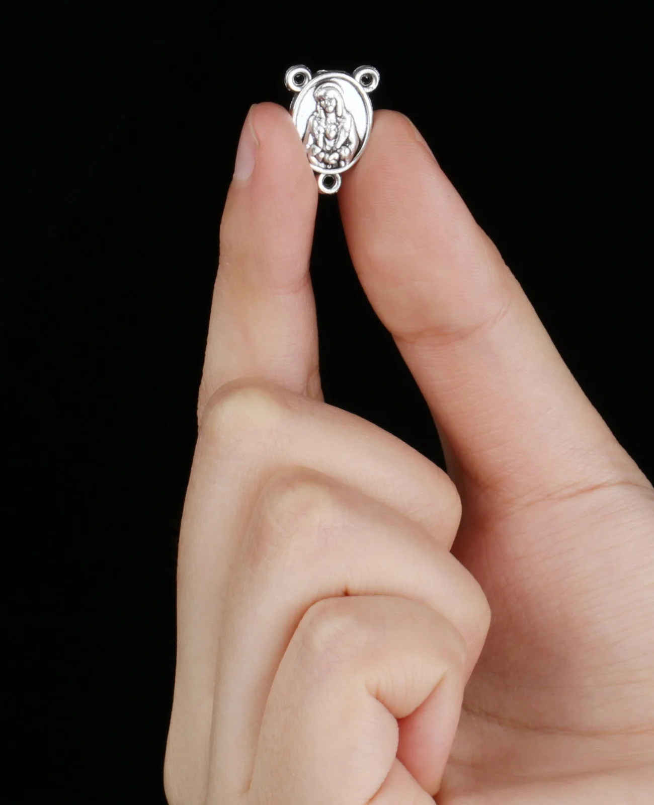 Diyalo 40 stücke sieben Sorgen Rosenkranz Chaplet Teil Herzstück Spacer Medaille Anhänger DIY handgemachte Gebet Halskette Schmuck herstellung gem – Detail 5