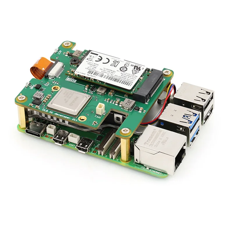C9-Para Raspberry Pi 5 CLB AI DP Kit para Raspberry Pi AI Kit PCIE a M.2 placa de expansión Hailo-8 CLB AI desarrollador Kit