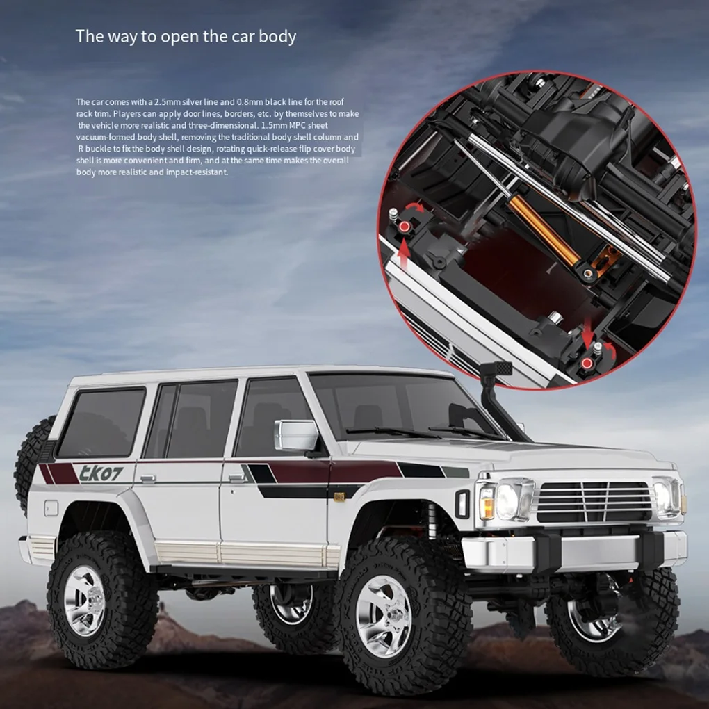 Relaarlo Tk07 1/7 4WD RC coche simulación profesional Rc tracción en las cuatro ruedas doble velocidad todoterreno vehículo de escalada sin escobillas/cepillado