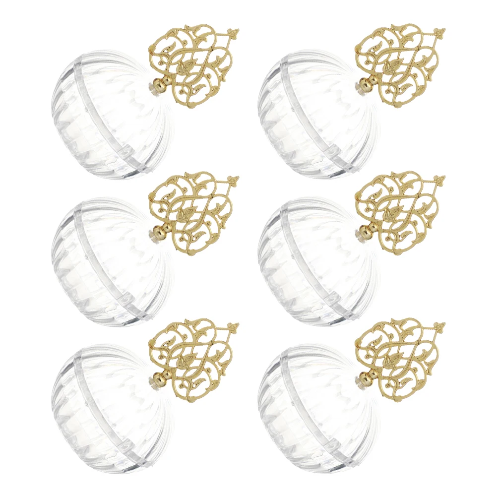 

6 Pcs Candy Box Clear Gift Boxes Bulk Favor Party Small Treat Boxes for Packaging Jewelry Storage Wedding Birthday
