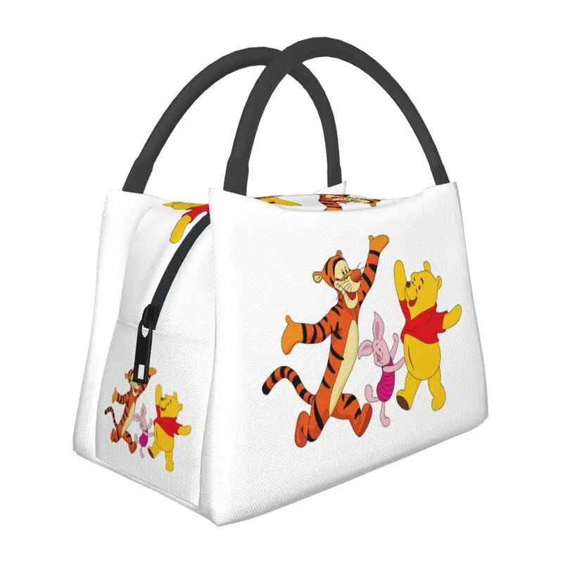 

Cartoon Winnie The Pooh Animation Portable Lunch Box for Women Waterproof Tigger Cooler Thermal Food Insulated Lunch Bag