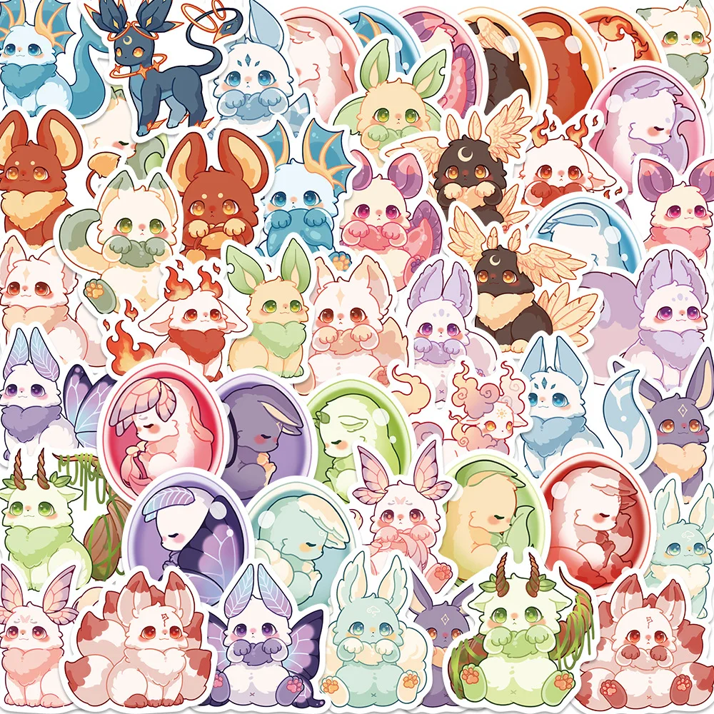 

10/50PCS Cute Fantasy Creature Stickers DIY Suitable for Phone Laptop Cup Kawaii Sticker Cartoon Graffiti Decals Kids Toy Gift