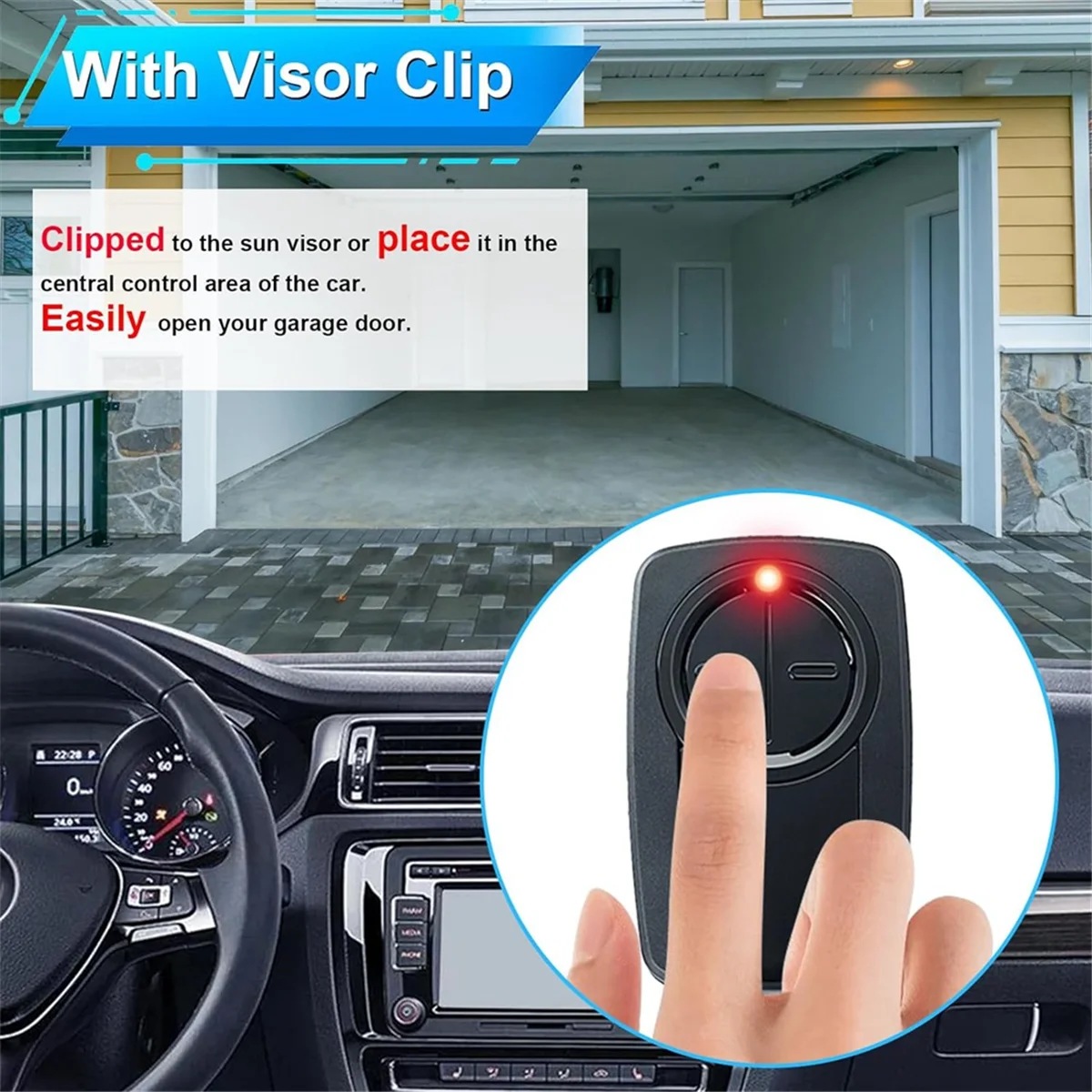 

Klik5U-Bk2 Klik3U-Bk Universal 2-Button Garage Door Opener