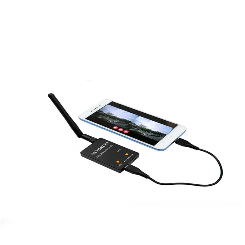 

2025 New-Skydroid UVC Single Control Mini FPV Receiver Video Transmission Downlink Audio For Android Phone