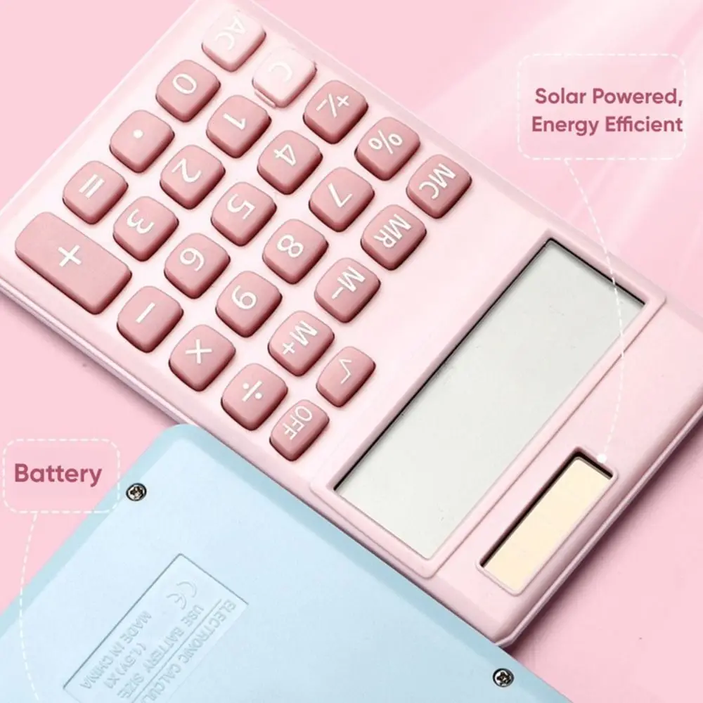 Dual Power Supply Mini Pocket Calculator 8-Digit Large Screen Standard Function Calculator Scientific Calculator Students