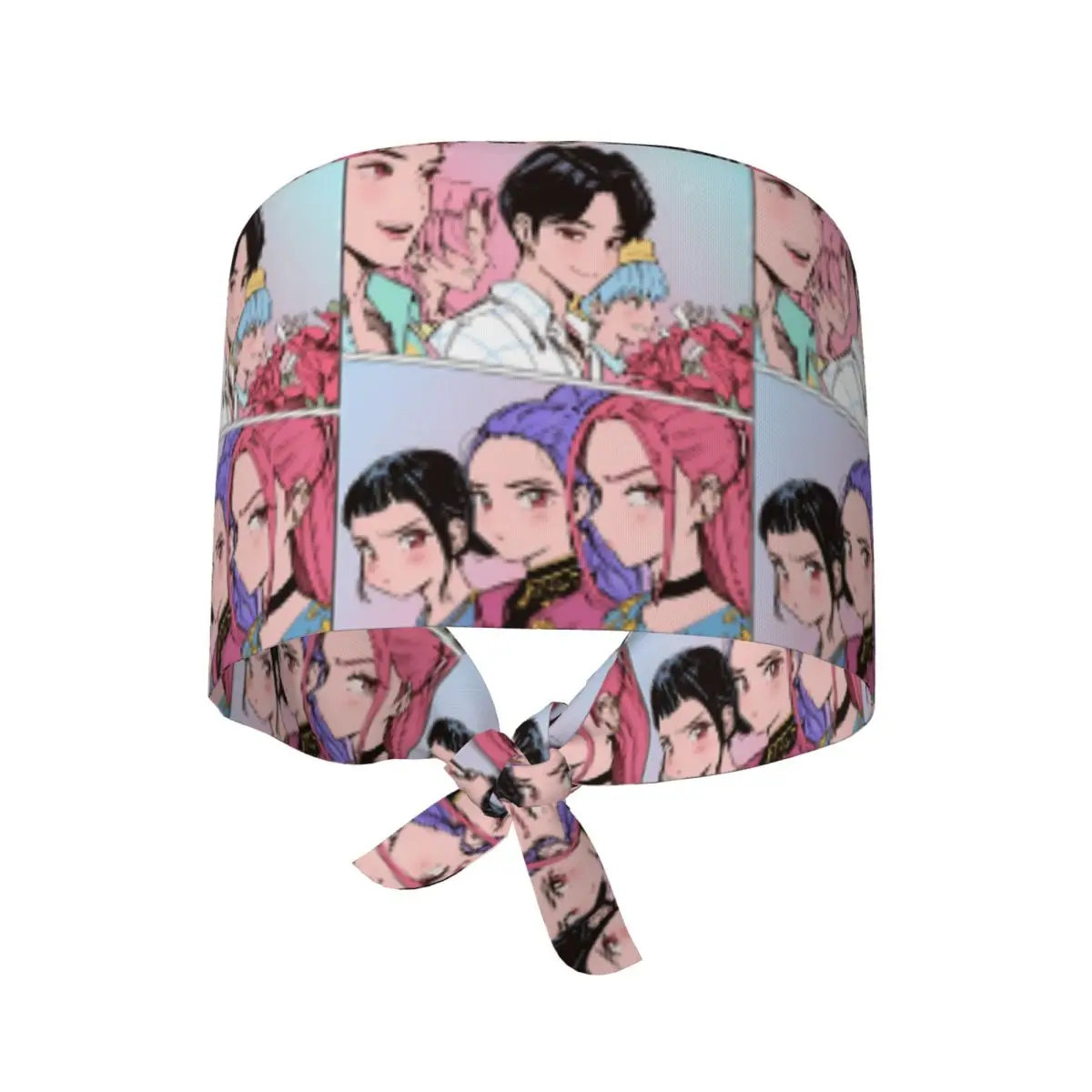 Chapeau médical KPop Demon Hunter, casquette de travail pour unisexe, chapeaux d'allaitement respirants, Bandage populaire, cravate au dos, casquette de travail personnalisée pour bricolage