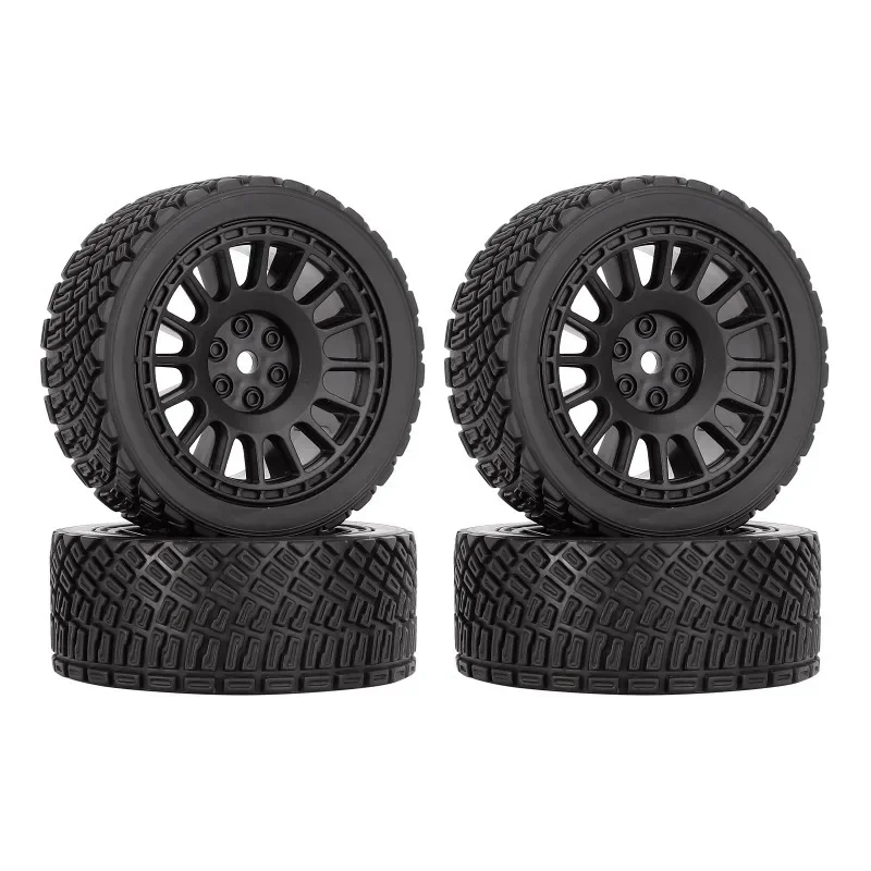 

4PCS 12mm Hex 68mm RC Car Rubber Tires Wheel Rim for 1/10 Rolly XV02 TT01 LCPTG FW06 RC Car