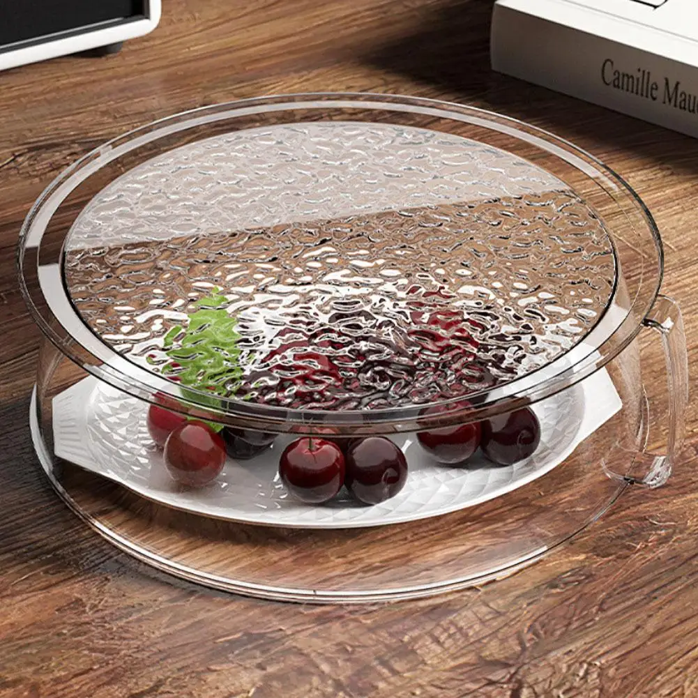 PC-Mikrowellenabdeckung mit Griff, hitzebeständiger Spritzschutzdeckel, transparenter Teller- und Schüsselschutz für Küche, Kühlschrank & Grill – Detail 13