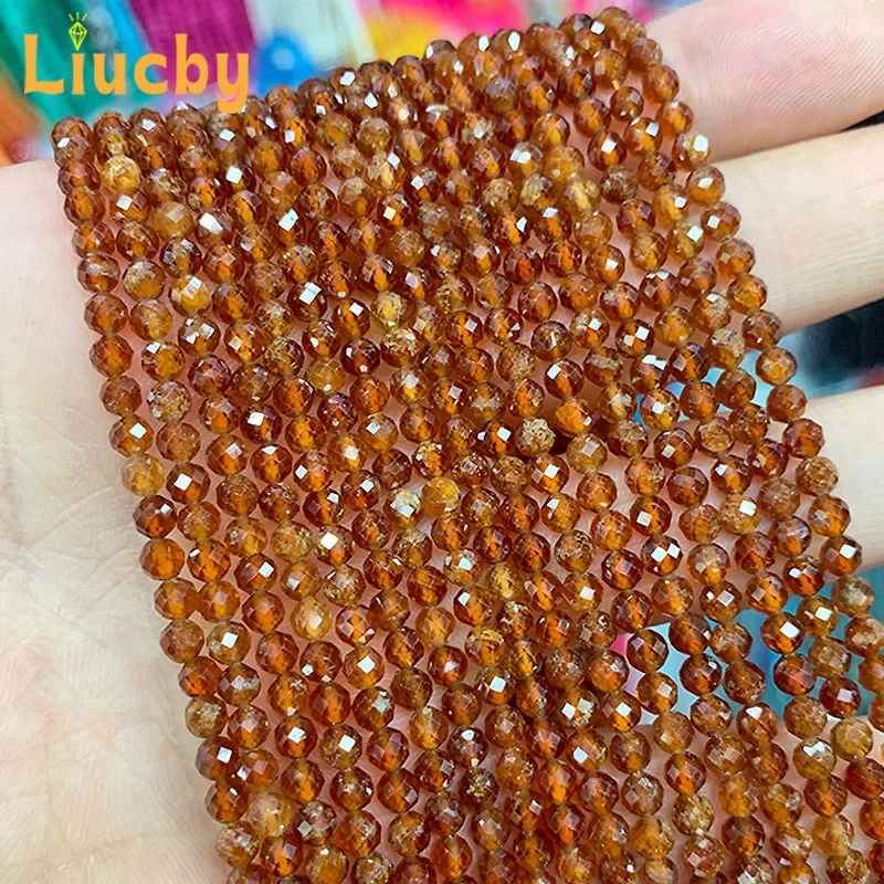 Naturstein, facettiert, traumhafter Achat, Diamant, kleine Perlen, DIY-Accessoires für Damen, Schlüsselanhänger, Bastelarbeiten für die Schmuckherstellung, 15" Strang, 2/3 mm – Detail 4