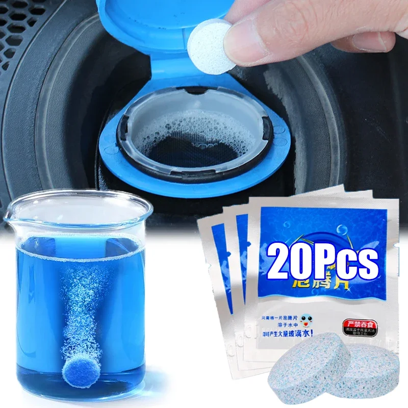 

10/20Pcs Car Windscreen Wiper Solid Cleaner Effervescent Tablets Glass Toilet Window Windshield Cleaning Auto Detailing Tools