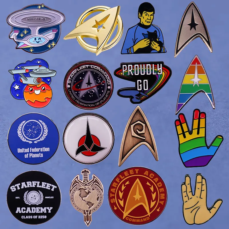 ST-Star-Trek Anime Lapel Pins Backpack Jeans Enamel Brooch Pin Women Fashion Jewelry Gifts Cartoon Badges