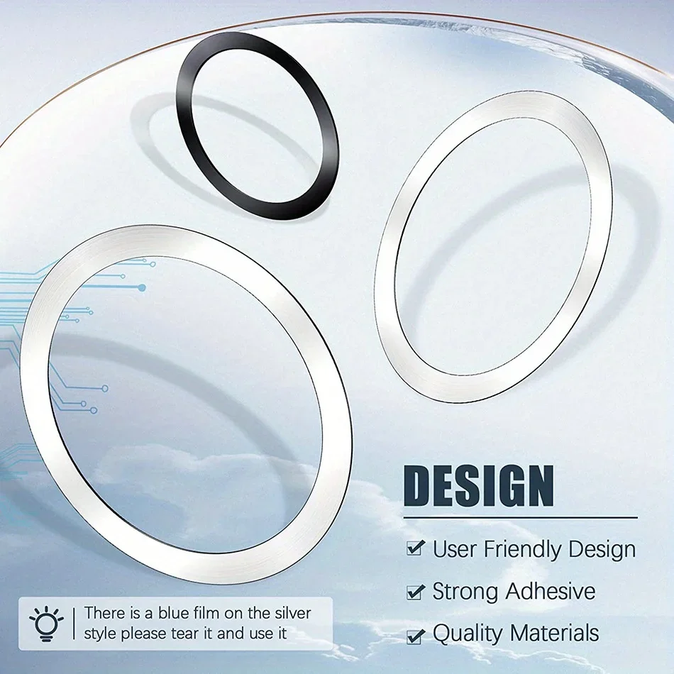 10PCS für Magsafe Magnetische Platte Ring Universal Aufkleber Unterstützung Drahtlose Ladegerät Metall Platte Blatt für iPhone Samsung Xiaomi – Detail 5
