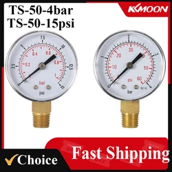 50mm 0~60psi 0~4bar Pool Filter Water Pressure Dial Hydraulic Pressure Gauge Meter Manometer 1/4