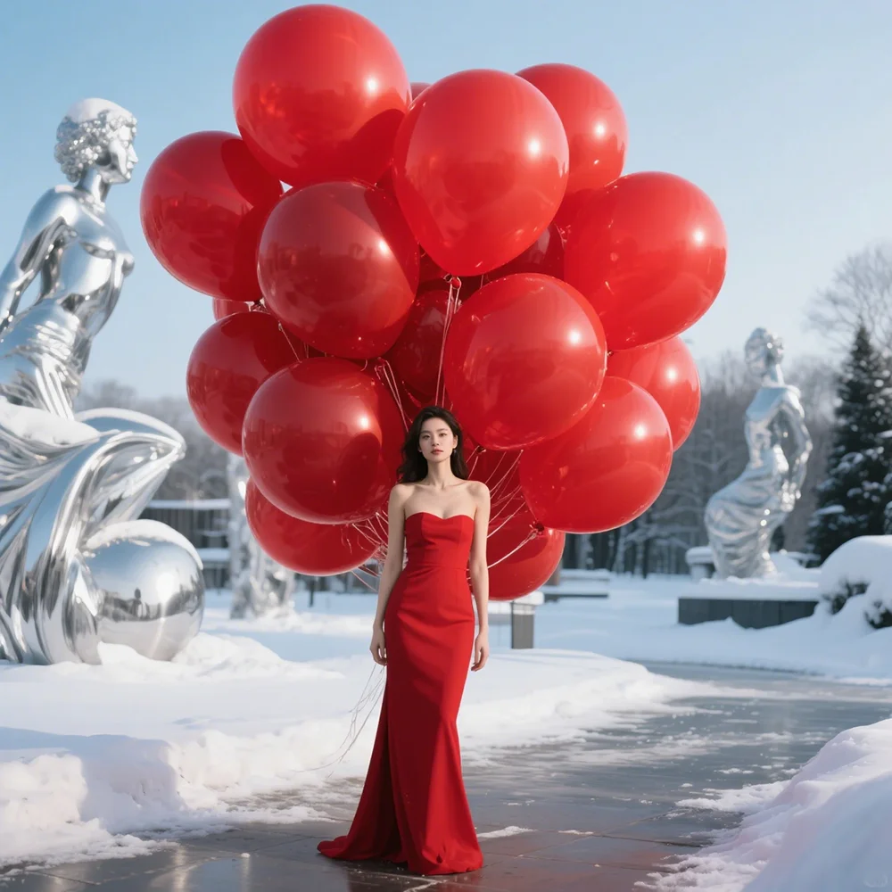 

10pcs Romantic Red Balloons Large Size Latex Helium Balloon With Vivid Colors Strong Visual Impact Red Ballons Birthday Wedding
