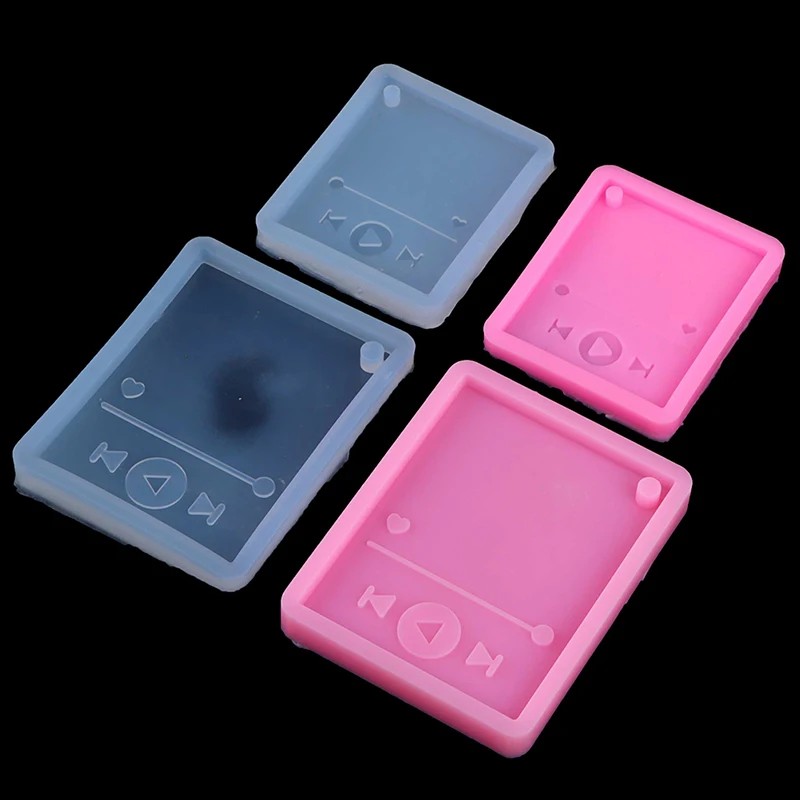 1PC Bright Resin Craft For Keychain Player Silicone Molds DIY Epoxy Jewellery Making Music Phone Grip Molds【Homeclub】