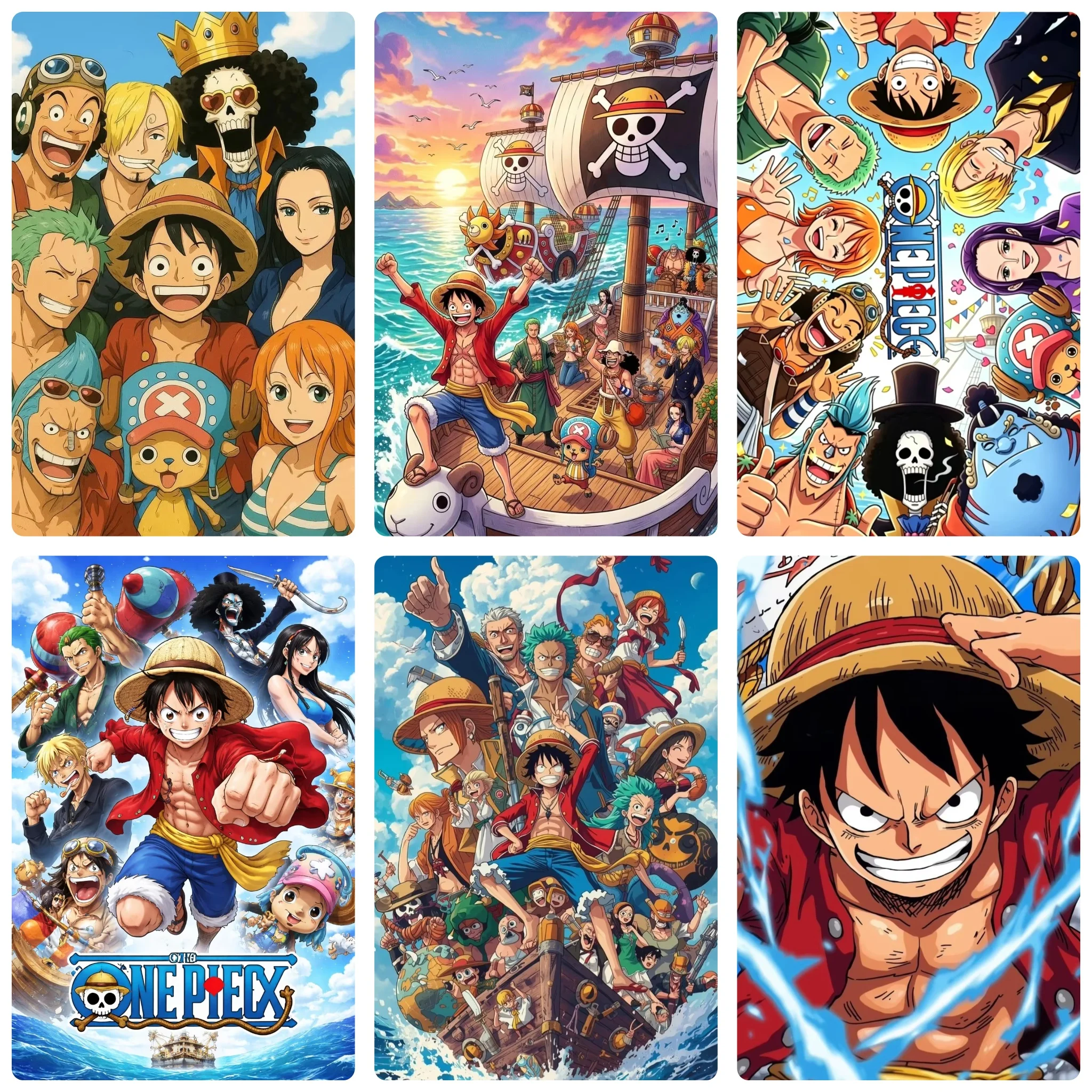 500/1000/1200/2000PCS Puzzle One Piece Straw Hat Pirates Collage Jigsaw Modern Home Decor Family Interactive Gift Holiday Gifts