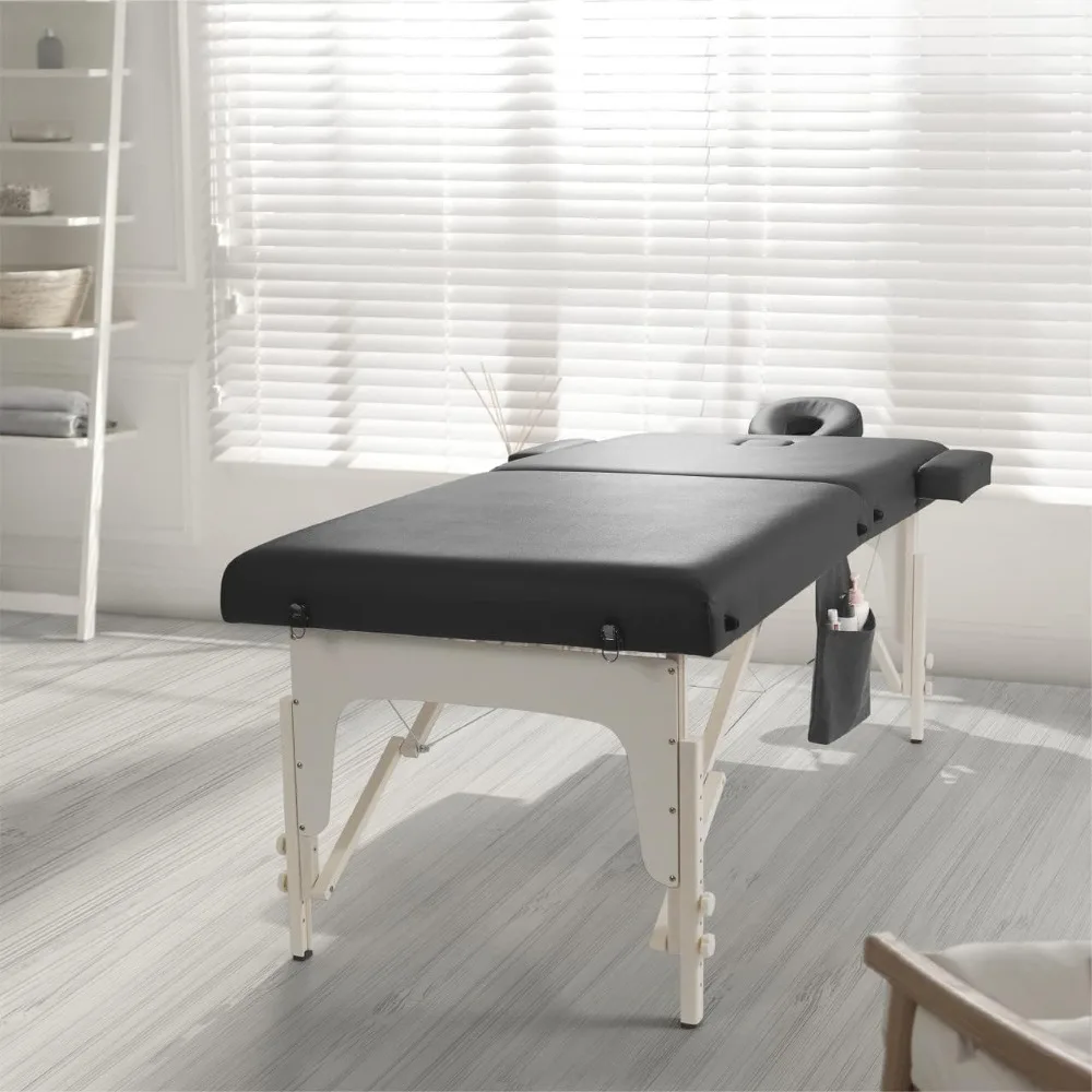 Premium Memory Foam Massage Table Foldable & Portable Massage Bed, Height Adjustable Spa Bed