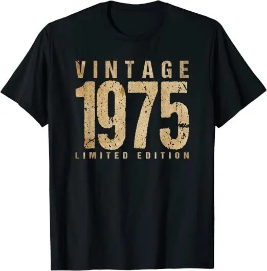 NEW 48 Years Old Vintage 1975 48th Birthday Decoration Men Women T-Shirt S-3XL