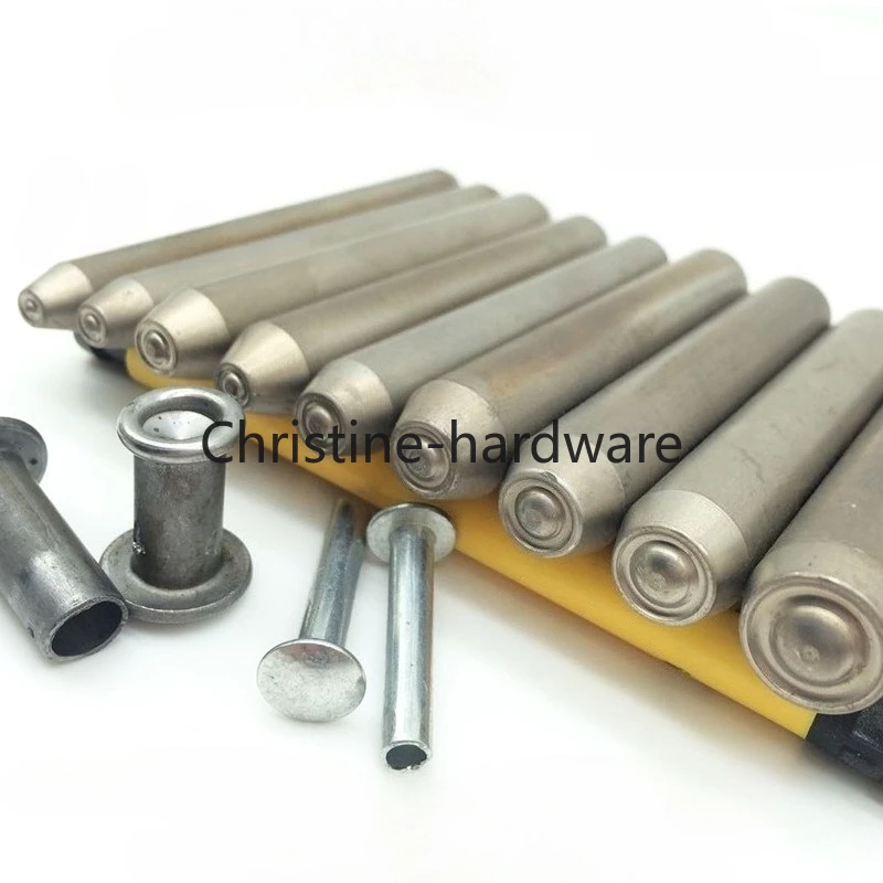 Hardened Rivet Flanging Punch Semi-Tubular White Steel Crimping Mold High Speed Steel Hand Knock Manufacturing Tool
