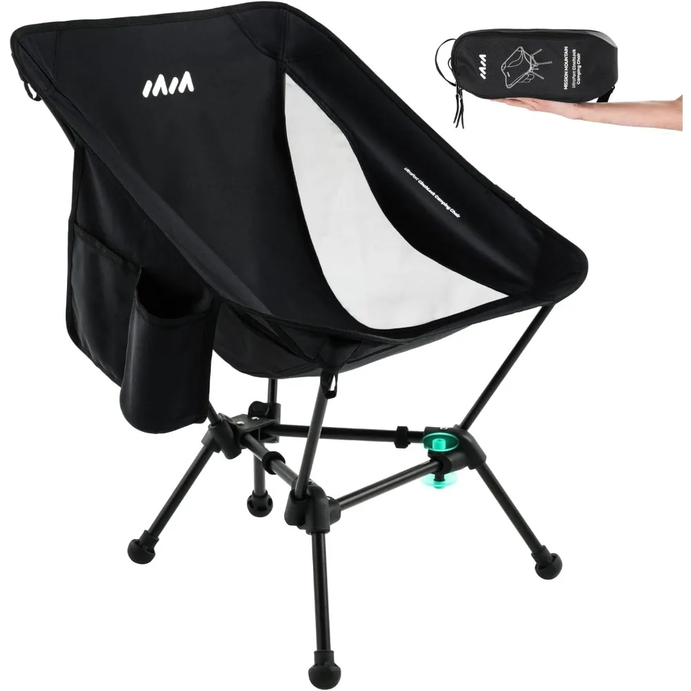 

2-CinchLock Compact Camping Chair, Lightweight Folding Camp Chairs for Adults, Portable Camping Chair