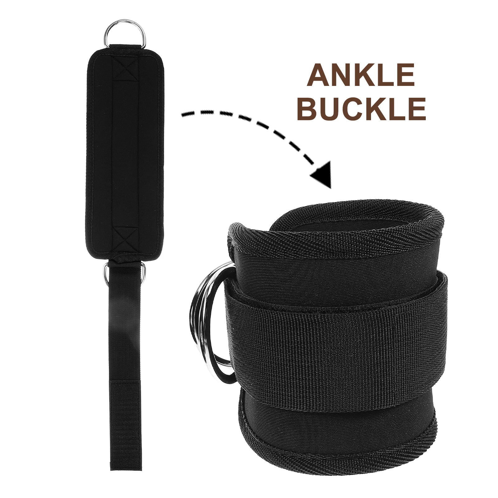 

2Pcs Cable Machine Ankle Straps Adjustable Buckle Leg Bands for Gym Cable Workout Training Ankle Straps for Working Out