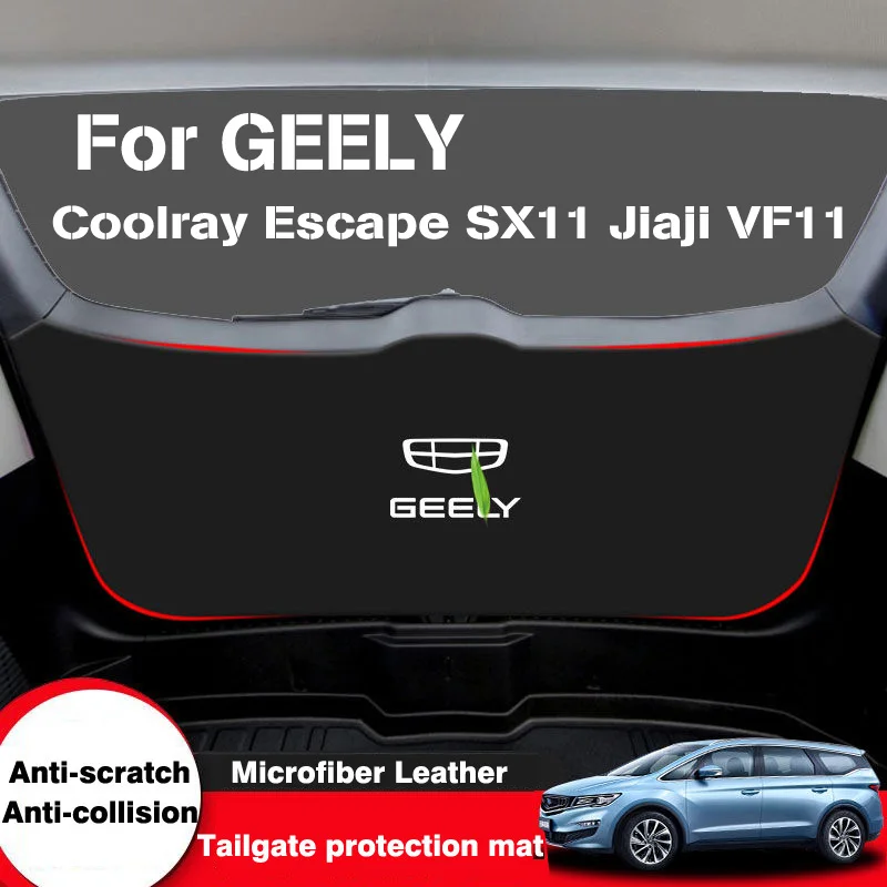 For GEELY Coolray Escape SX11 Jiaji VF11 Trunk Leather Protective Anti-dirty Pad Car Trunk Tailgate Protection Pad Accessor