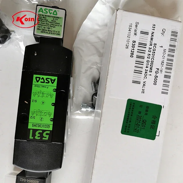 ASCO 24/DC  3/2-5/2 Series 8551 Direct Mount Inline Spool Valve SC8551A001MS Solenoid Valves