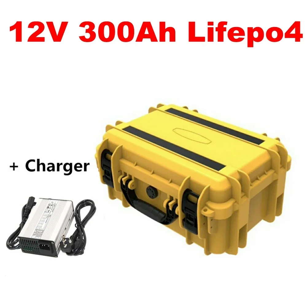 

12V 300Ah LiFepo4 lithium ion battery pack for RV Caravan autocaravanas solar panel Yacht solar storage system+10A charger